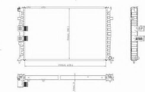 Ordonez 1020860809 - Radiator, engine cooling autospares.lv