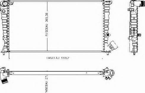 Ordonez 1020830809 - Radiator, engine cooling autospares.lv