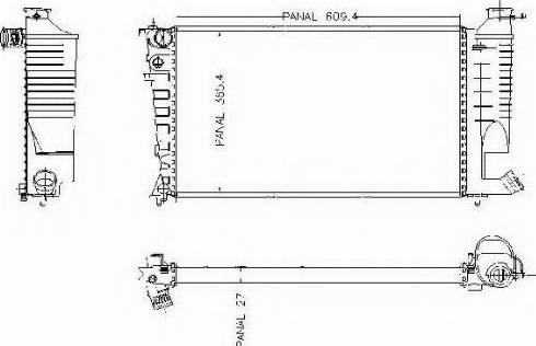 Ordonez 1020831809 - Radiator, engine cooling autospares.lv