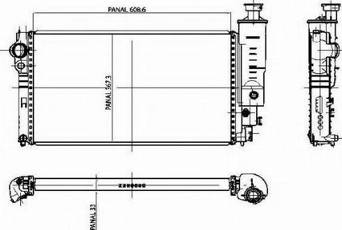 Ordonez 1020837809 - Radiator, engine cooling autospares.lv