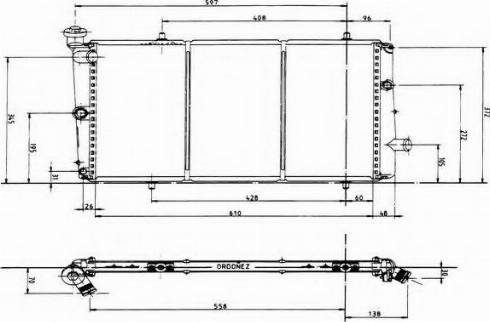 Ordonez 1020286809 - Radiator, engine cooling autospares.lv