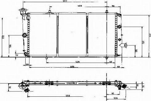 Ordonez 1020288809 - Radiator, engine cooling autospares.lv