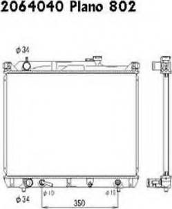 Ordonez 2064040 - Radiator, engine cooling autospares.lv