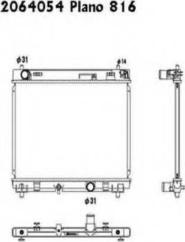 Ordonez 2064054 - Radiator, engine cooling autospares.lv