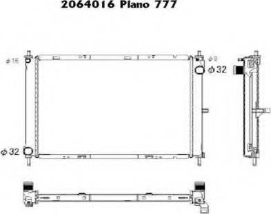 Ordonez 2064016 - Radiator, engine cooling autospares.lv