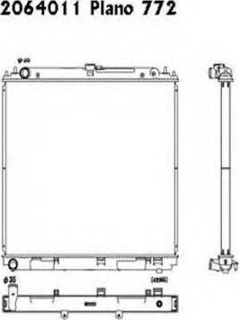 Ordonez 2064011 - Radiator, engine cooling autospares.lv