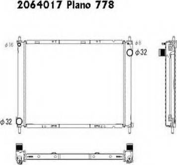 Ordonez 2064017 - Radiator, engine cooling autospares.lv