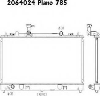 Ordonez 2064024 - Radiator, engine cooling autospares.lv