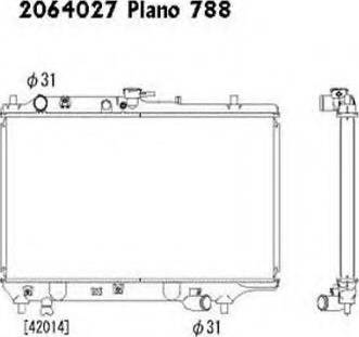 Ordonez 2064027 - Radiator, engine cooling autospares.lv