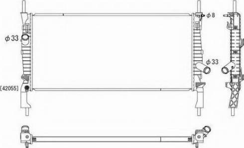 Ordonez 2064106 - Radiator, engine cooling autospares.lv