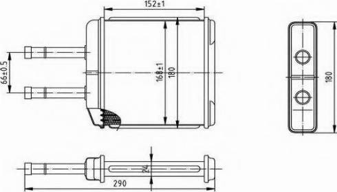 Ordonez 2066909 - Heat Exchanger, interior heating autospares.lv