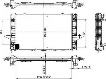 Ordonez 2066048 - Radiator, engine cooling autospares.lv