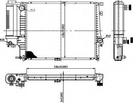 Ordonez 2066056 - Radiator, engine cooling autospares.lv