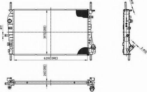 Ordonez 2066006 - Radiator, engine cooling autospares.lv