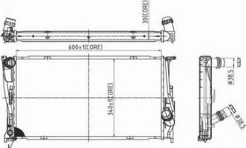 Ordonez 2066003 - Radiator, engine cooling autospares.lv