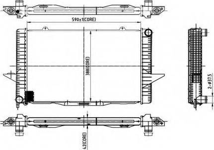 Ordonez 2066015 - Radiator, engine cooling autospares.lv