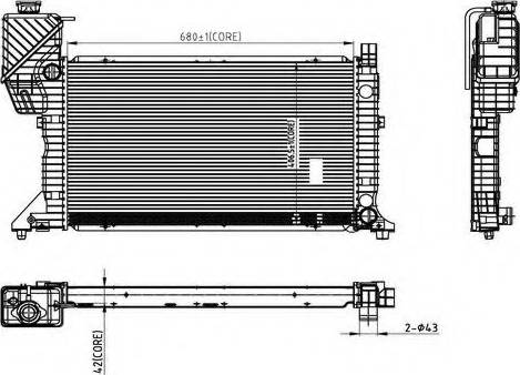 Ordonez 2066080 - Radiator, engine cooling autospares.lv