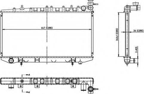 Ordonez 2066038 - Radiator, engine cooling autospares.lv