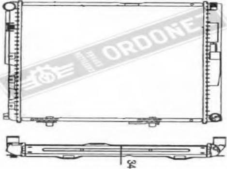 Ordonez 2060198 - Radiator, engine cooling autospares.lv