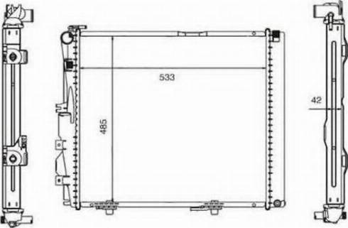 Ordonez 2060197 - Radiator, engine cooling autospares.lv