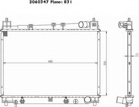 Ordonez 2060347 - Radiator, engine cooling autospares.lv