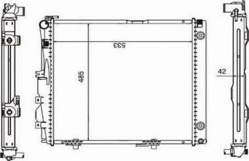 Ordonez 2060355 - Radiator, engine cooling autospares.lv