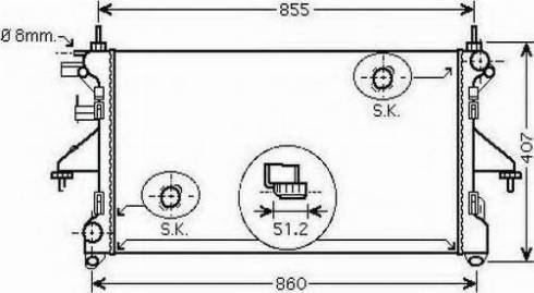 Ordonez 2060353 - Radiator, engine cooling autospares.lv