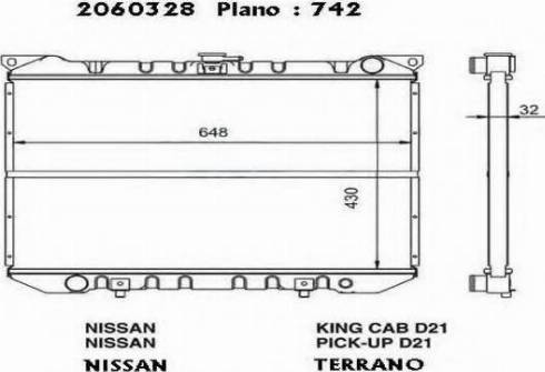 Ordonez 2060328 - Radiator, engine cooling autospares.lv