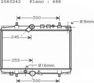 Ordonez 2060242 - Radiator, engine cooling autospares.lv