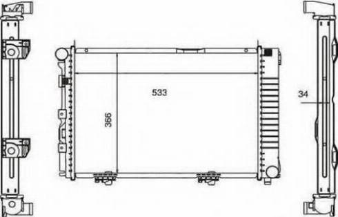 Ordonez 2060255 - Radiator, engine cooling autospares.lv