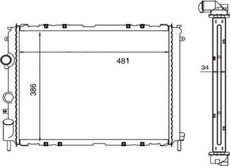 Ordonez 2060257 - Radiator, engine cooling autospares.lv