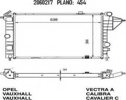 Ordonez 2060217 - Radiator, engine cooling autospares.lv