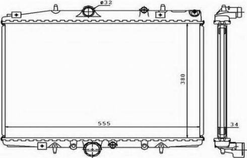 Ordonez 2060289 - Radiator, engine cooling autospares.lv