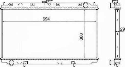 Ordonez 2060280 - Radiator, engine cooling autospares.lv