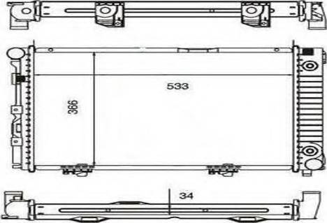 Ordonez 2060231 - Radiator, engine cooling autospares.lv