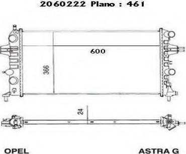 Ordonez 2060222 - Radiator, engine cooling autospares.lv