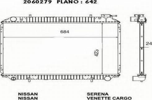 Ordonez 2060279 - Radiator, engine cooling autospares.lv