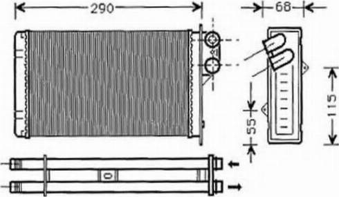 Ordonez 2061942 - Heat Exchanger, interior heating autospares.lv