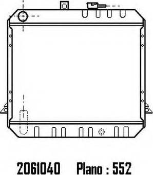 Ordonez 2061040 - Radiator, engine cooling autospares.lv