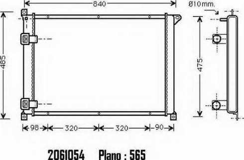 Ordonez 2061054 - Radiator, engine cooling autospares.lv