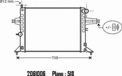 Ordonez 2061006 - Radiator, engine cooling autospares.lv