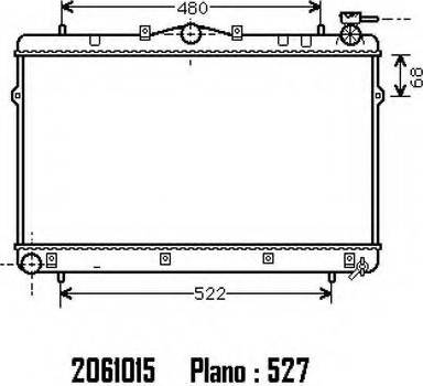 Ordonez 2061015 - Radiator, engine cooling autospares.lv