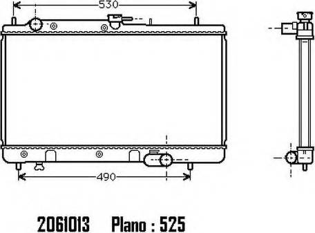 Ordonez 2061013 - Radiator, engine cooling autospares.lv