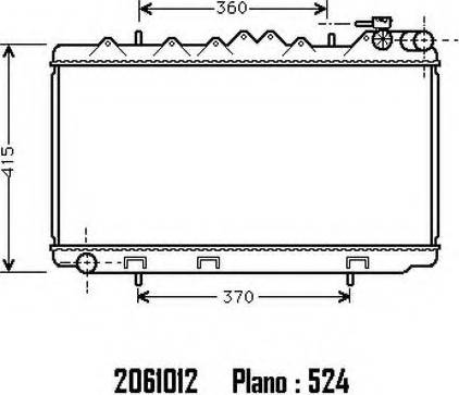 Ordonez 2061012 - Radiator, engine cooling autospares.lv