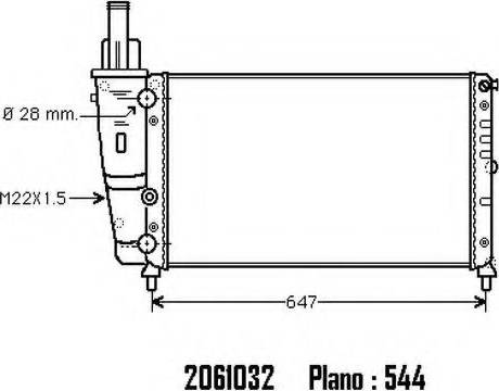 Ordonez 2061032 - Radiator, engine cooling autospares.lv