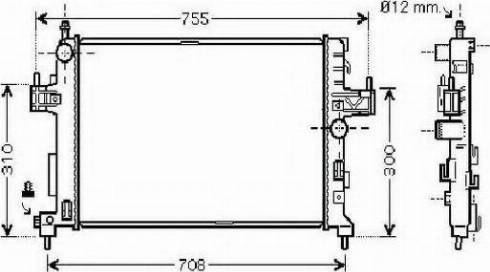 Ordonez 2061074 - Radiator, engine cooling autospares.lv