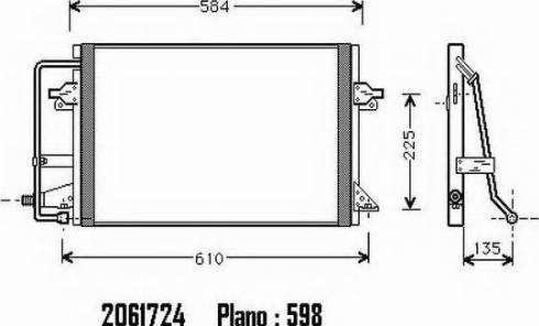 Ordonez 2061724 - Condenser, air conditioning autospares.lv