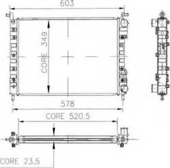 Ordonez 2062014 - Radiator, engine cooling autospares.lv