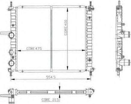 Ordonez 2062030 - Radiator, engine cooling autospares.lv