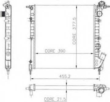 Ordonez 2062022 - Radiator, engine cooling autospares.lv